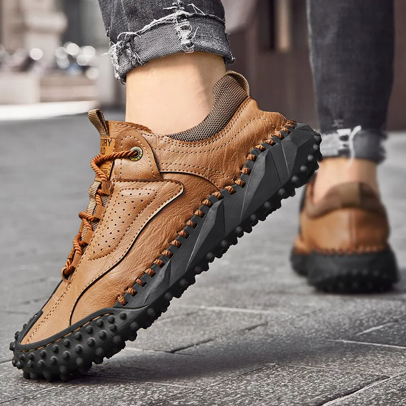 π₯ 60% Off β Classic Leather Hiking Boots | Genuine leather, arch support, wide toe box, waterproof and slip-resistant